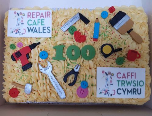 A celebration in Barry of our 100th repair cafe signed up
